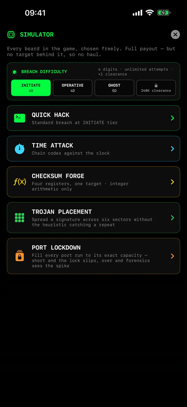 Protocol 4 game modes